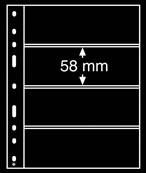 10 Feuilles noires  4 bandes Optima 4S Leuchtturm 331859