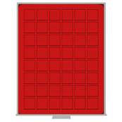 Box rouge pour 48 capsules de champagne alveoles carrés 30mm LINDNER 2148F