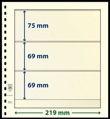 10 feuilles neutres LINDNER T 802307P
