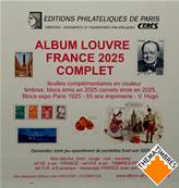 Feuilles France 2025 complet Album Louvre Edition Ceres FF25C