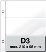 10 gaines transparentes D3 à 3 poches DAVO