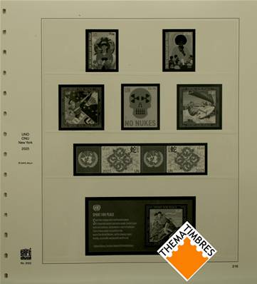 Feuilles ONU NEW YORK 2025 SAFE DUAL 2052-25