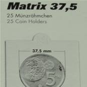 25 cadres autocollants 37.5 mm pour pieces Leuchtturm KRS37.5 301979