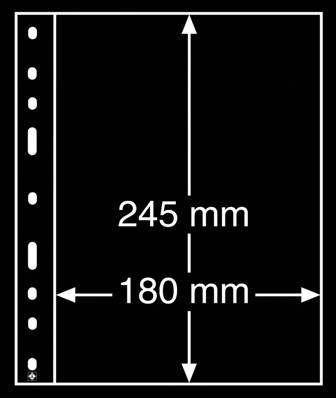 10 Feuilles noires à 1 poche Optima 1S Leuchtturm 326667