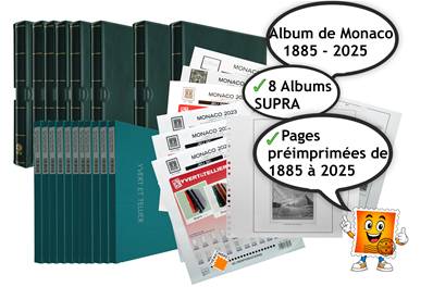 8 albums supra et feuilles Monaco 1885 à 2025 Yvert et Tellier 13810