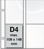 10 gaines transparentes D4 à 4 poches DAVO