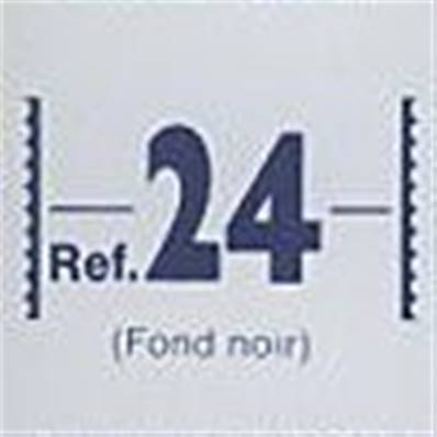 25 bandes ID double soudure fond noir 210 x 24 mm ID1024