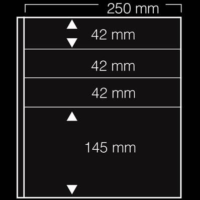 5 Feuilles noires Garant 3+1 bandes 7241 SAFE