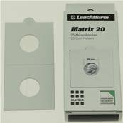 25 cadres autocollants 20 mm pour pièces Leuchtturm KRS20 332682