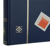 classeur pour timbres 64 pages blanches BASIC W64 bleu Leuchtturm 327876