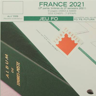 Jeu France Futura FO 2021 2e semestre Yvert et Tellier 136138