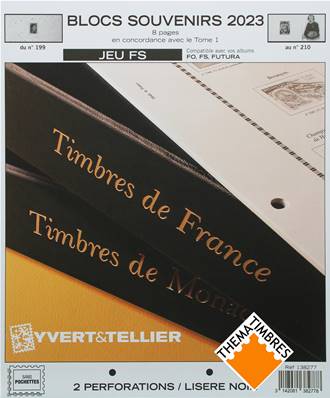 Jeu France Futura FS 2023 Blocs Souvenirs Yvert et Tellier 138277