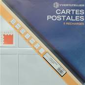 5 recharges CPA verticales pour cartes postales Yvert et Tellier 2007