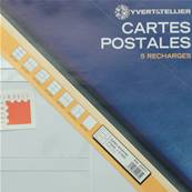 5 recharges CPA mixtes pour cartes postales Yvert et Tellier 20071