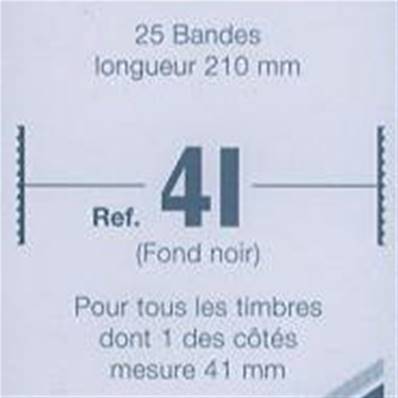 25 bandes Hawid double soudure fond noir 210 x 41 mm ID1041