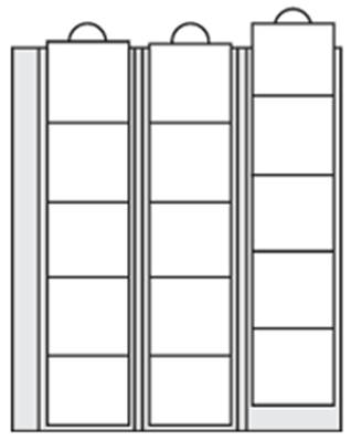 2 feuilles Louis 15 cases pour monnaies 44 mm Safe 1271.2