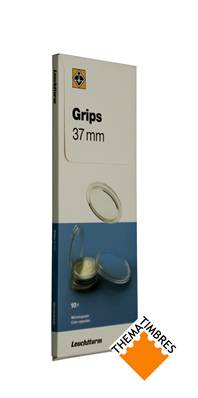 10 Capsules 37 mm pour pieces Leuchtturm GRIPS 37 315520
