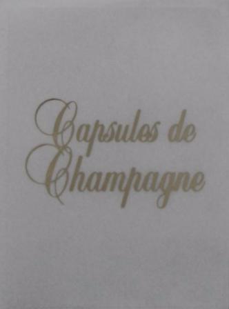 Signette texte Capsules de Champagne Yvert et Tellier 4402