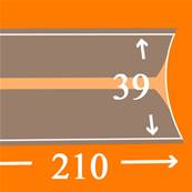 25 bandes Hawid double soudure fond noir 210 x 39 mm ID1039