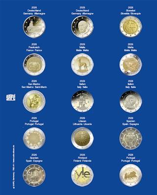 feuille Topset 41 pour pieces de 2 euros 2026 SAFE 7822-41