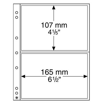 10 feuilles Numis 2C  2 poches pour billets Leuchtturm NH02 338575
