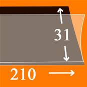 25 bandes Lindner simple soudure fond noir 210 x 31 mm HA1031