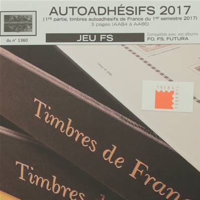 Jeu France Futura FS 2017 1er sem. Autoadhésifs Yvert 770013