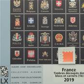 Feuilles 1b Luxe timbres découpés blocs carnets France 2019 DAVO 53759
