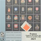 Feuilles 1b Luxe timbres découpés blocs carnets France 2021 DAVO 53751