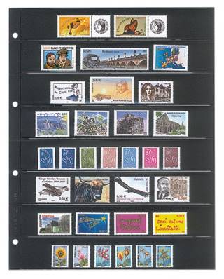 10 feuilles 8 bandes Publica LS noires 4108 LINDNER