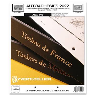 Jeu France Futura FS 2022 1er sem. Autoadhésifs Yvert 136920