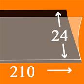 25 bandes Hawid simple soudure fond noir 210 x 24 mm HA1024 335261