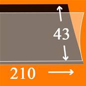 25 bandes Hawid simple soudure fond noir 210 x 43 mm HA1043 320893