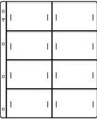 5 feuilles transparentes 8 cases pour coin card GM8 Super Hartberger Safe 1367