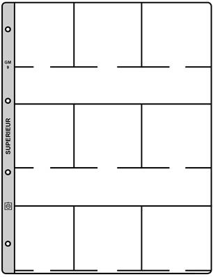 1 feuille à 9 cases GM9 Super Hartberger 1661