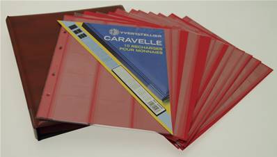 Album caravelle havane et 10 recharges monnaies Yvert et Tellier 2500