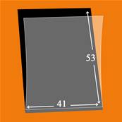 50 pochettes Hawid 6121 simple soudure fond noir 41 x 53 mm ID118