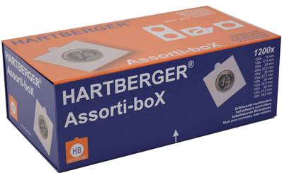 boite de 1200 étuis carton HB autocollants Hartberger 8323 1602