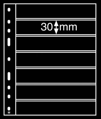 10 Feuilles noires à 7 bandes Optima 7S Leuchtturm 323995