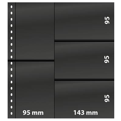 10 feuilles 10 poches noires OMNIA 021P LINDNER