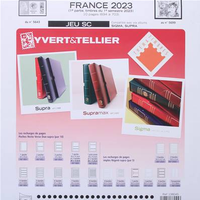 Jeu France SC 2023 1er semestre Yvert et Tellier 138045
