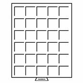 Medaillier tiroir fumé à 30 compartiments carrés 38 mm MB 30 326654