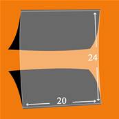 50 pochettes Lindner double soudure fond noir 20 x 24 mm HA20024