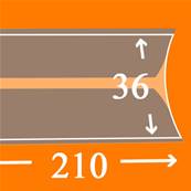 25 bandes ID double soudure fond noir 210 x 36 mm ID1036