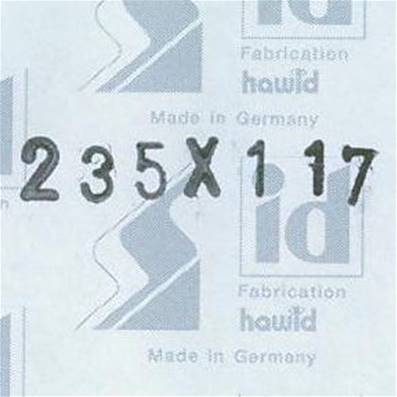 10 bandes Hawid double soudure fond noir 235 x 117 mm ID1117 HA235117