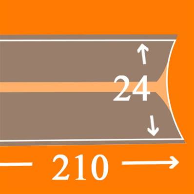 22 bandes Lindner double soudure fond noir 210 x 24 mm HA4024