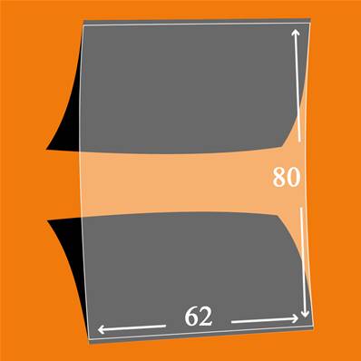 20 Pochettes 62 x 80 mm fond noir double soudure Yvert et Tellier 19501