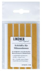 5 etiquettes Schildfix pour Box monnaies LINDNER 2188
